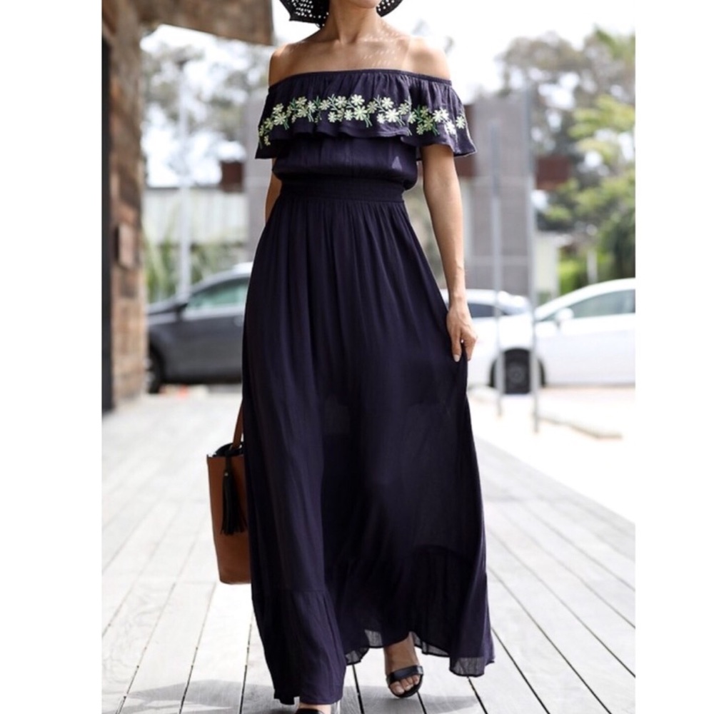 It’s Here-Gorgeous Off The Shoulder Maxi Dress